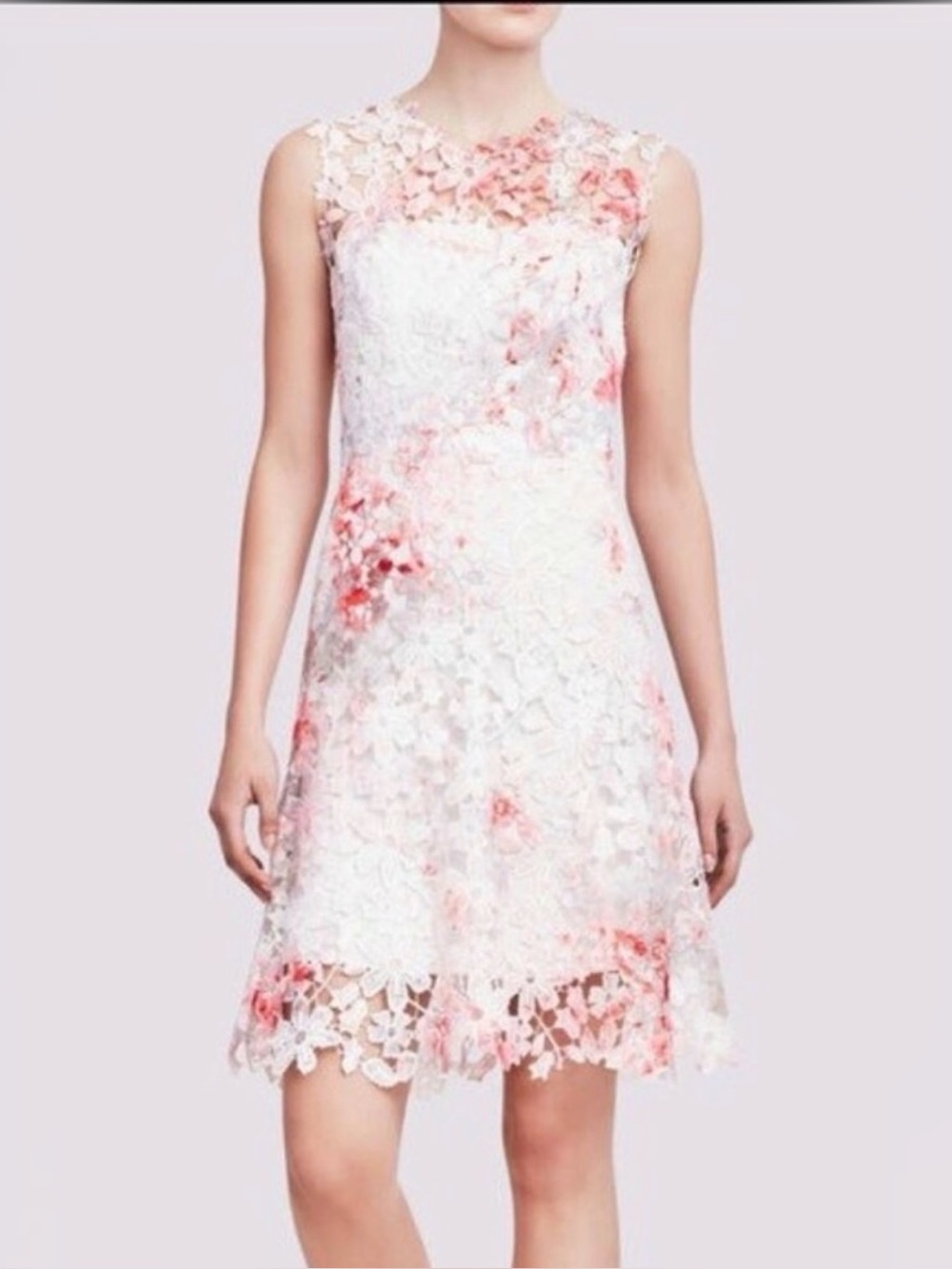 Elie Tahari Kaisa Floral Lace Sleeveless Dress Size 6